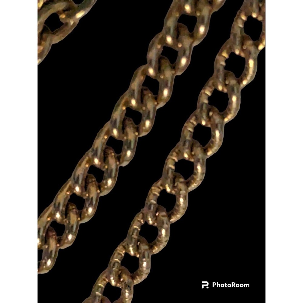 Vintage Pakula Faux Turquoise Beaded 14" Multi Chain Necklace Gold Tone 1960's - Picture 6 of 8